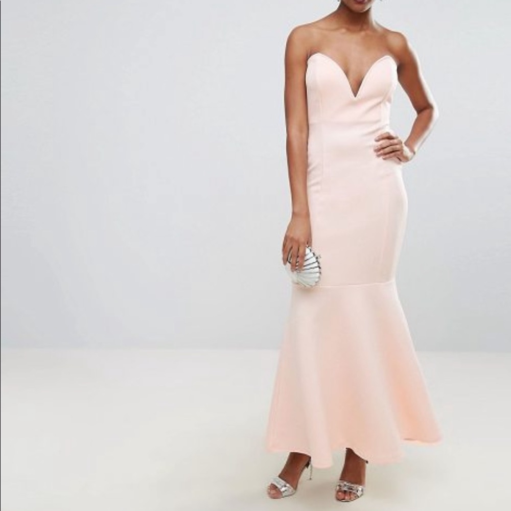 *NEW* ASOS Club L Deep Plunge Bandeau Scuba Dress